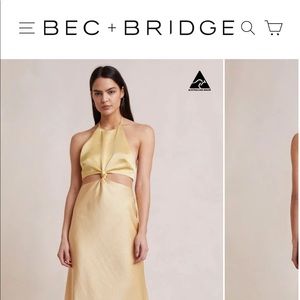 Bec & Bridge Carrie Halter Maxi Dress - Size 4